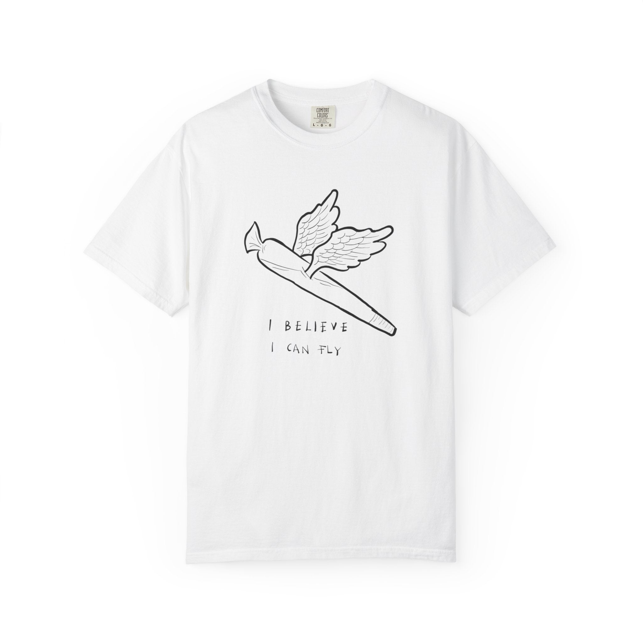 I Believe I Can Fly T-Shirt — Minimal Dove Sketch Tee