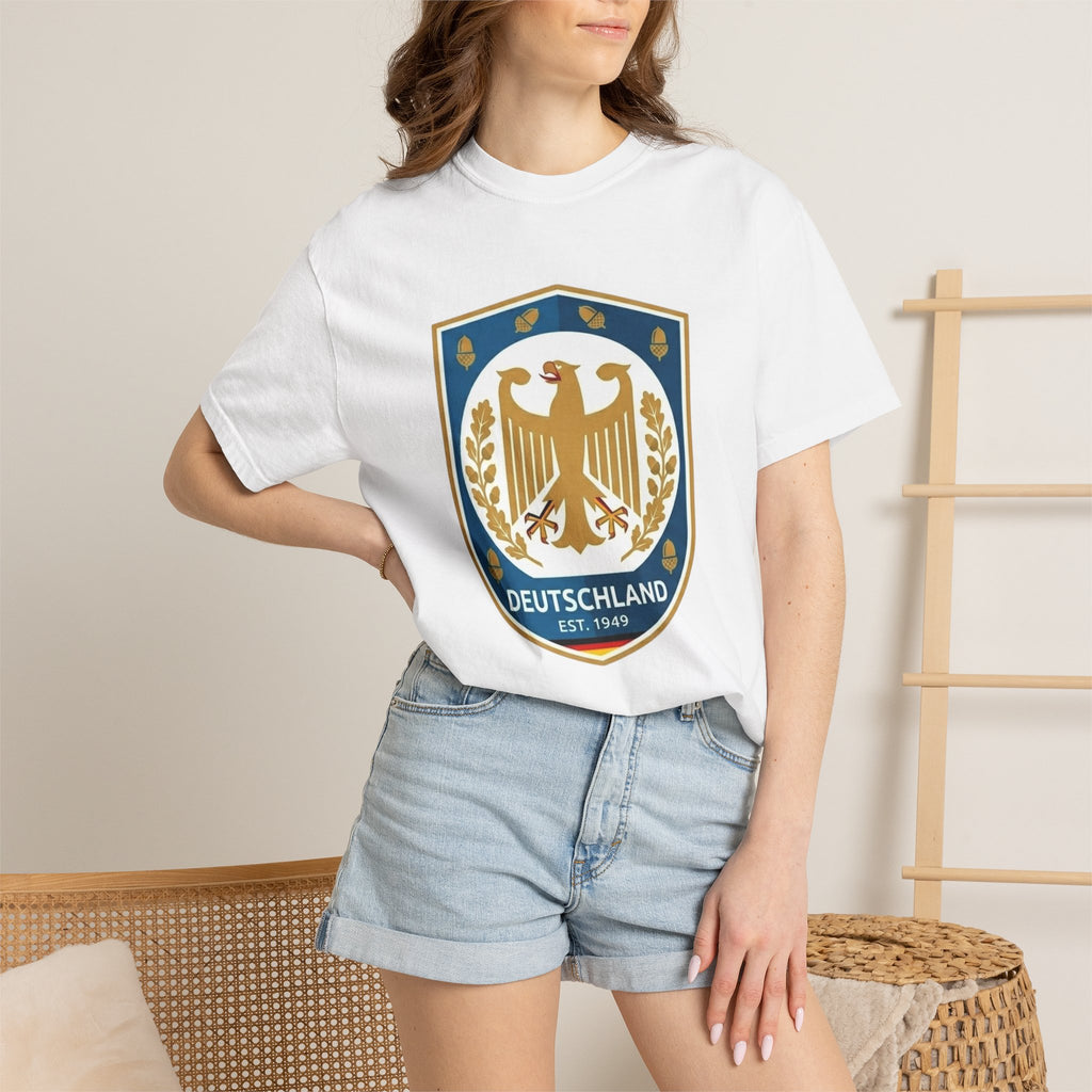 Deutschland Crest T-Shirt — Vintage German Eagle Badge Tee