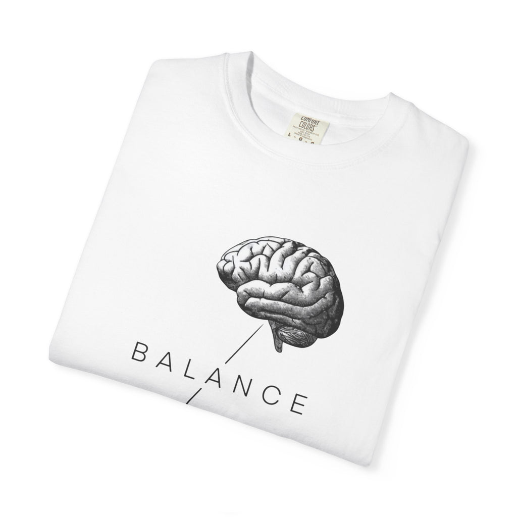 Balance Heart & Brain T-Shirt — Anatomical Illustration Tee