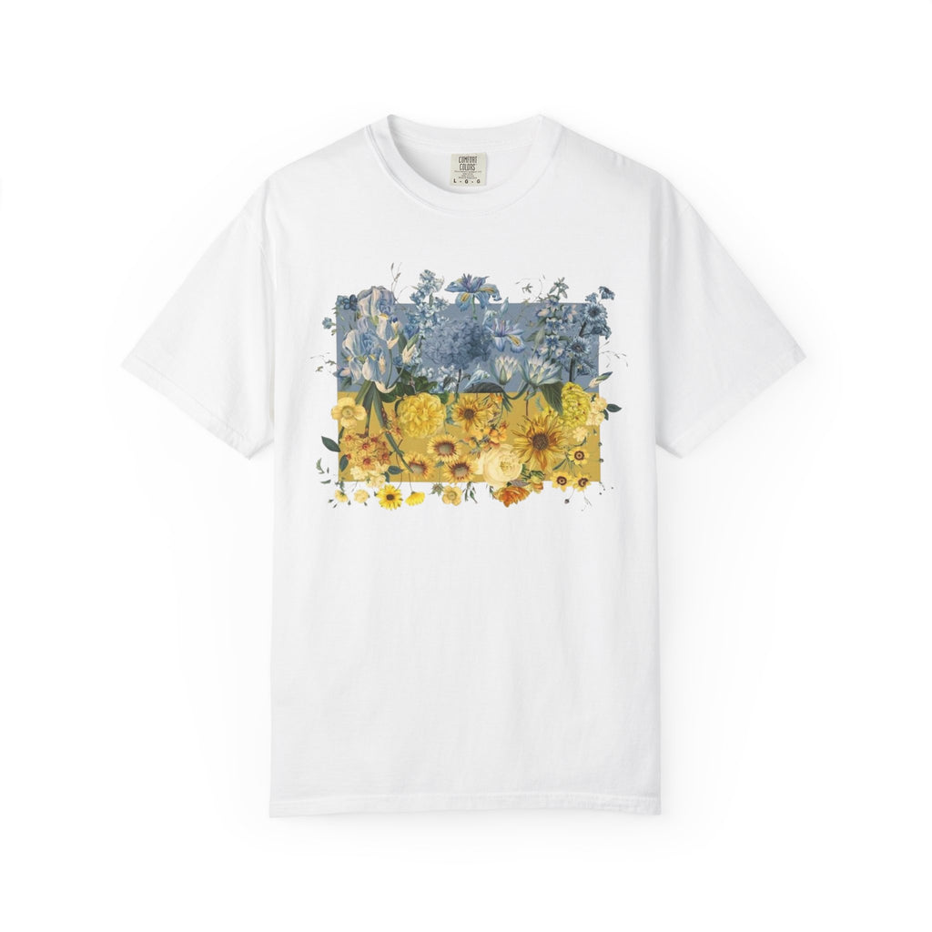 Sunflower & Wildflower Floral Flag T-Shirt