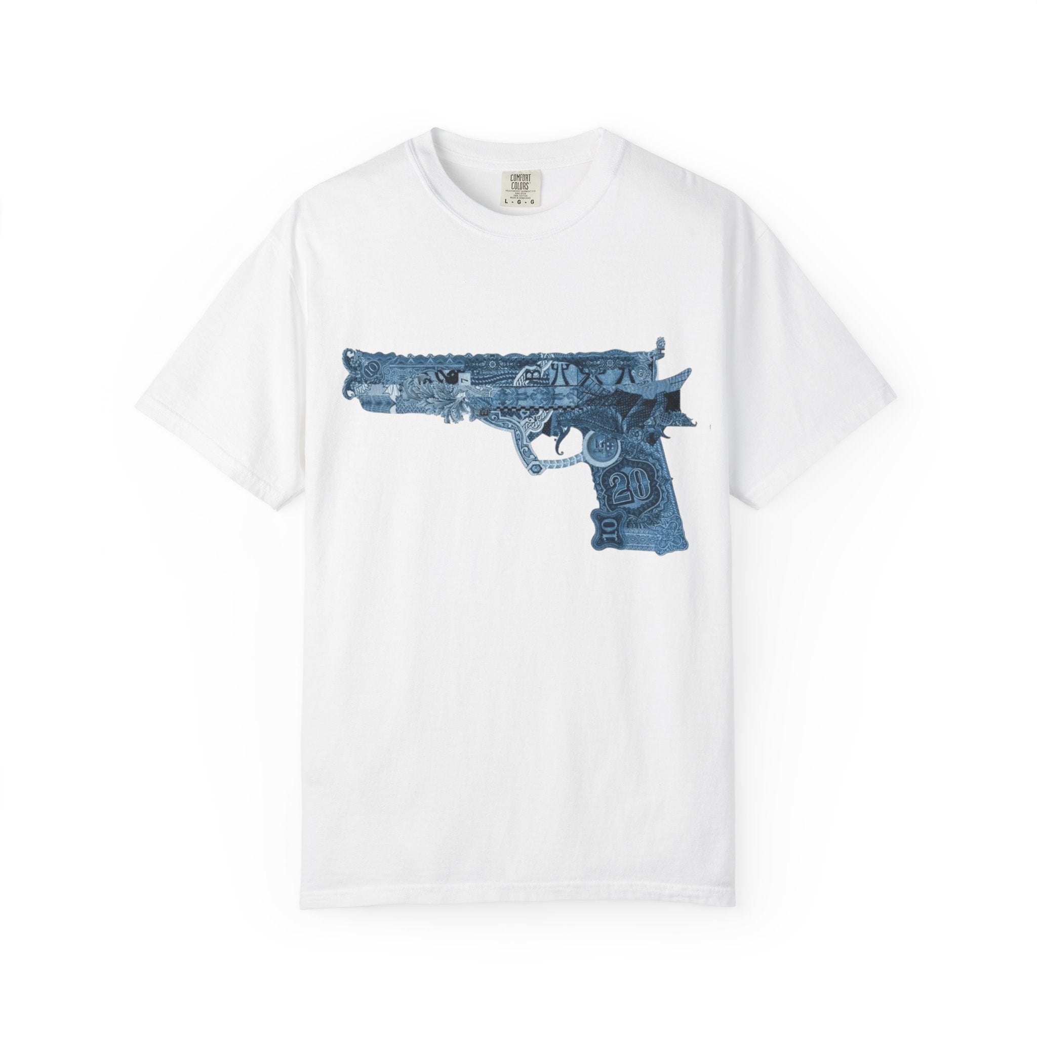 Graphic T-Shirt — Money Grenade & Blue Pistol Streetwear Tee