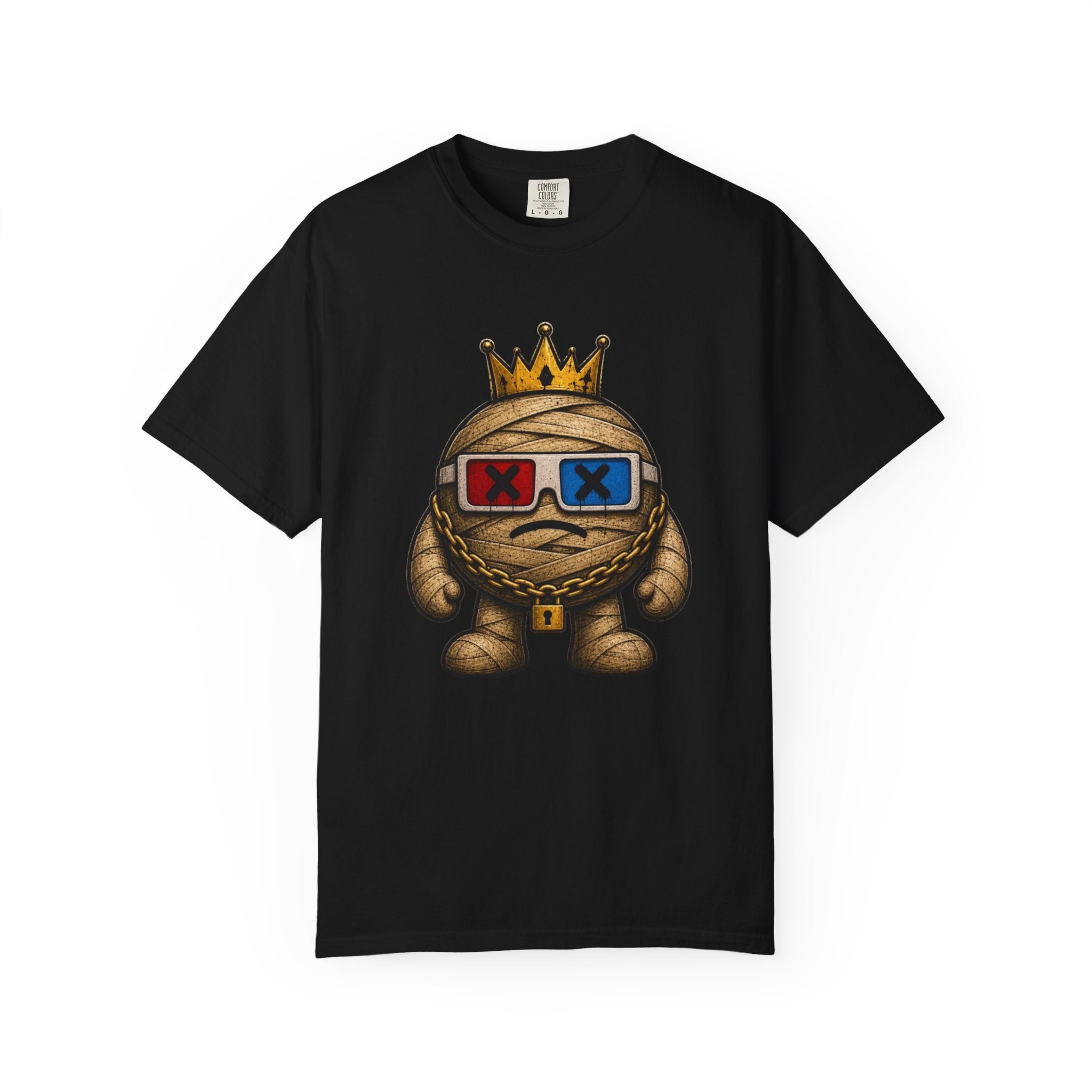 King Mummy Graphic T-Shirt — Retro 3D Glasses Cartoon Tee