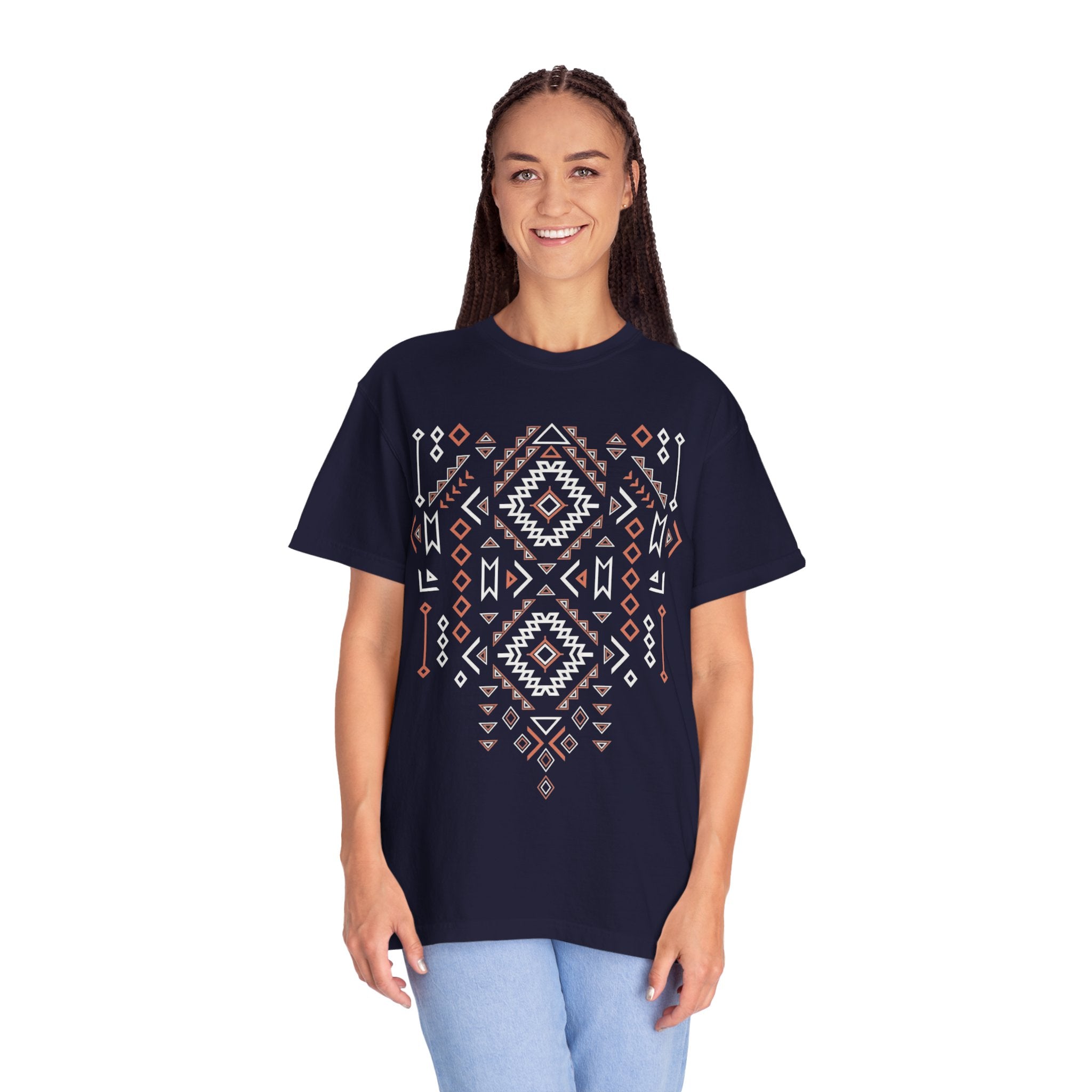 Aztec Geometric Tee — Southwestern Tribal Pattern T-Shirt