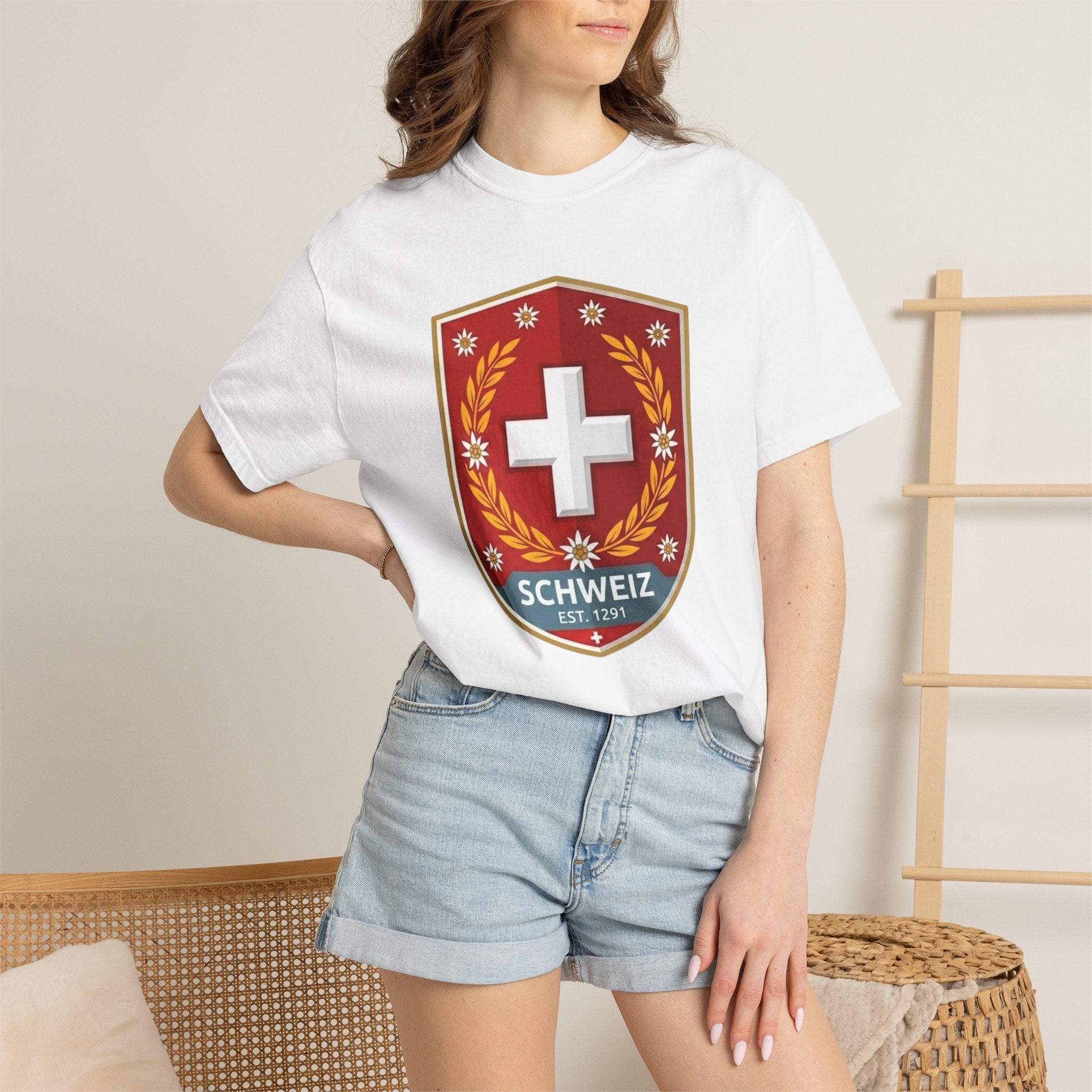 Switzerland Crest T-Shirt — Schweiz Shield Graphic Tee