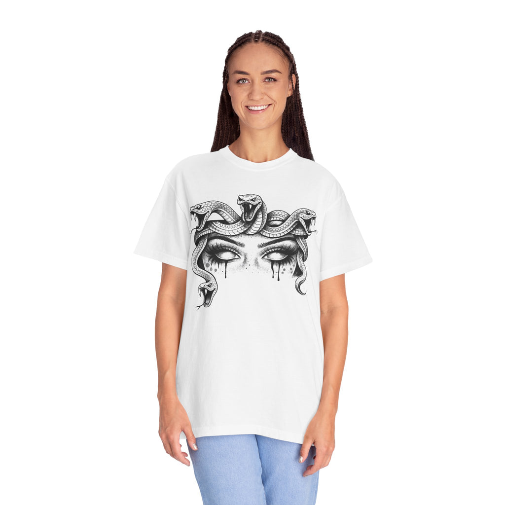 Medusa Eyes T-Shirt — Gothic Snake Head Graphic Tee