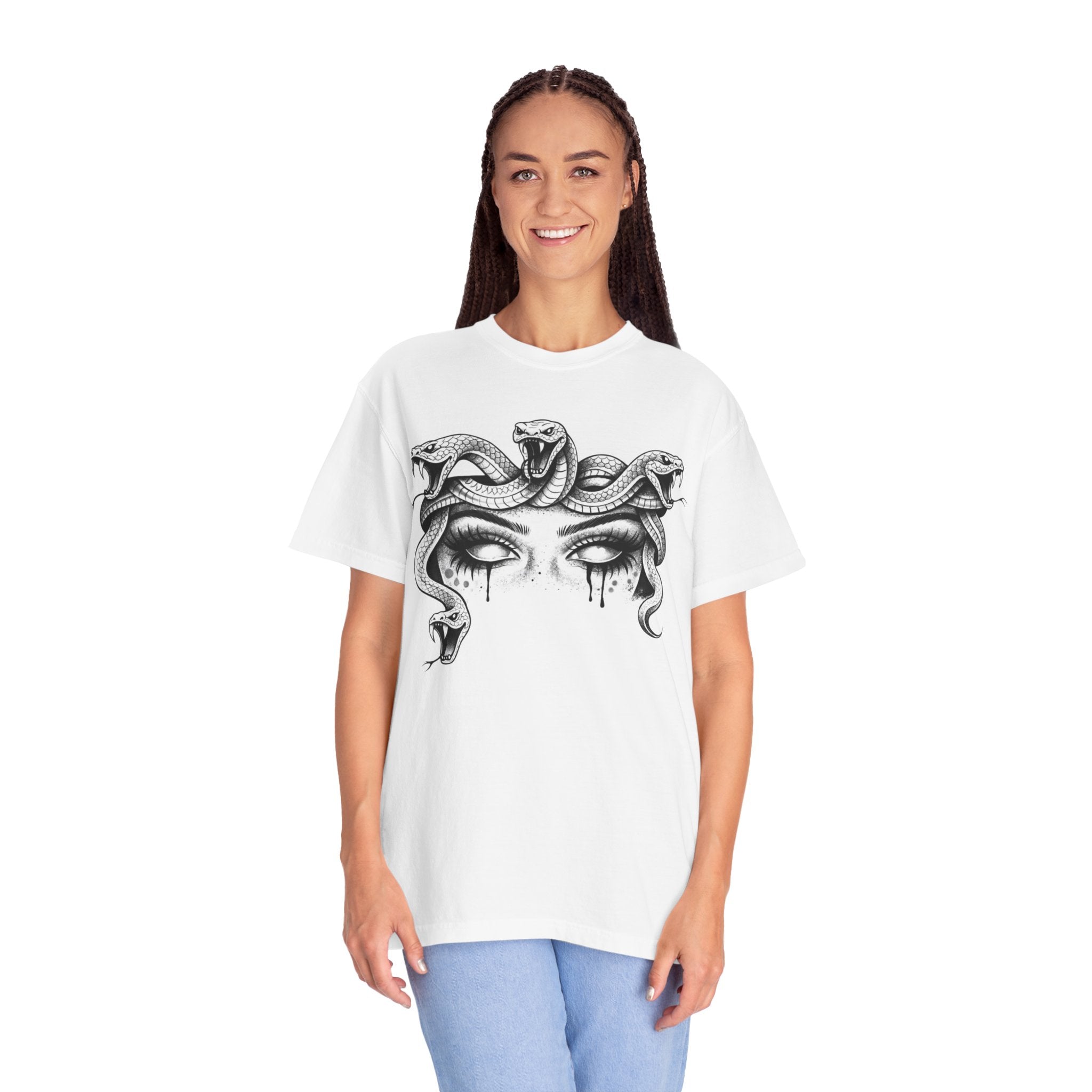 Medusa Eyes T-Shirt — Gothic Snake Head Graphic Tee