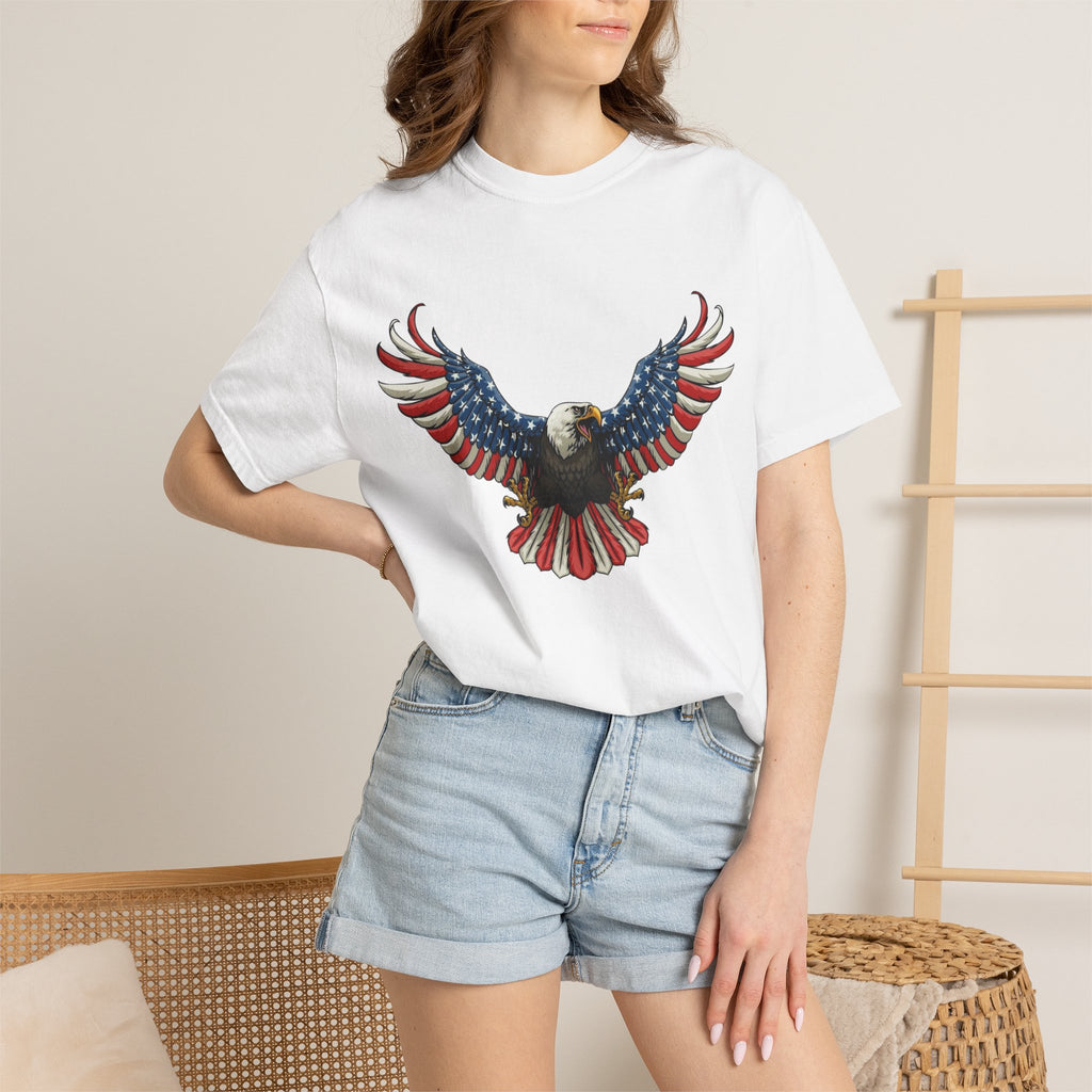 American Eagle T-Shirt — Patriotic Bald Eagle Graphic Tee (Front & Back)