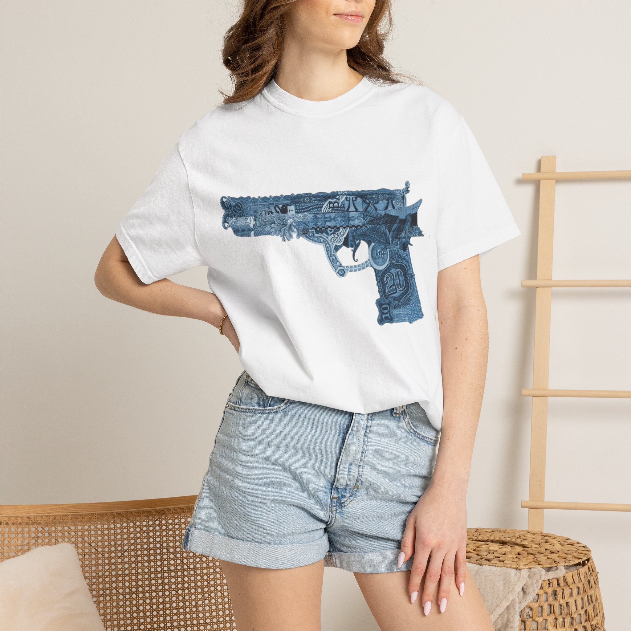 Graphic T-Shirt — Money Grenade & Blue Pistol Streetwear Tee