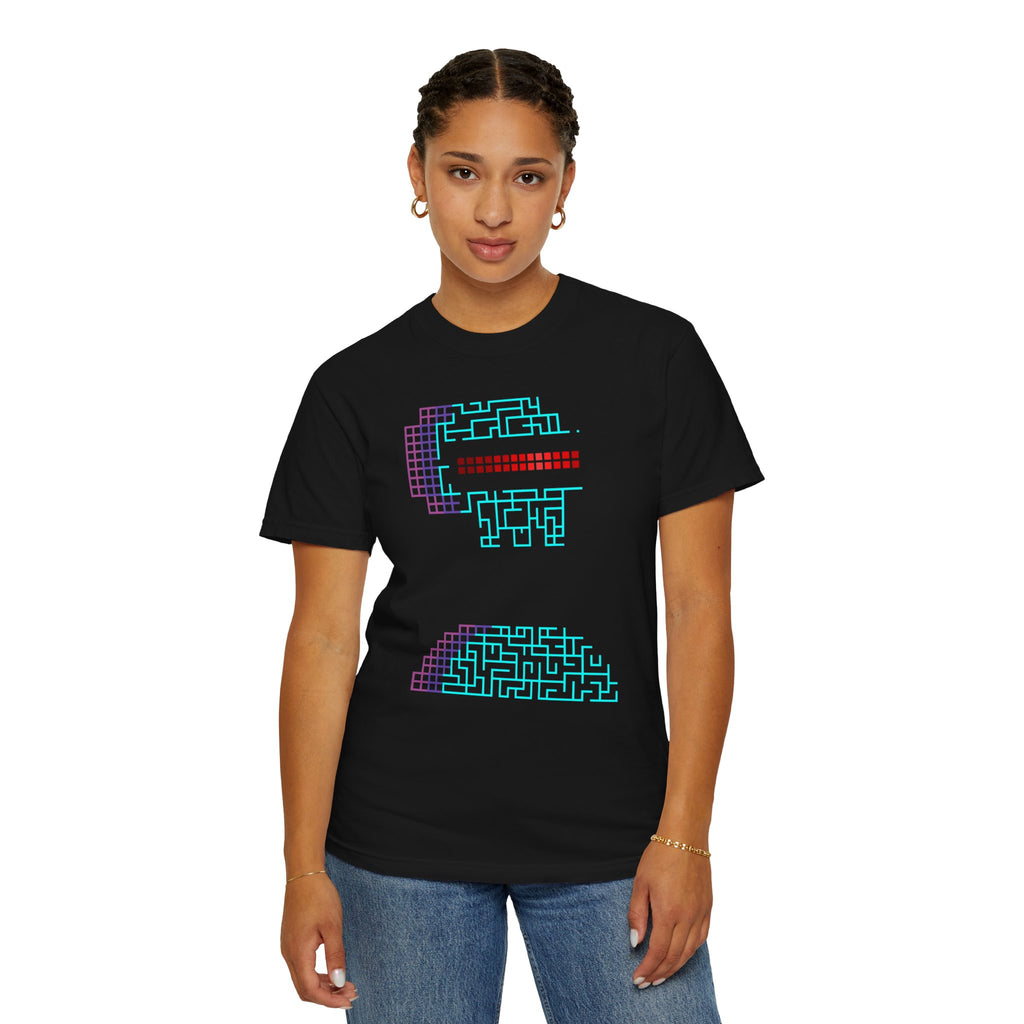 Retro Maze Pixel Pac-Man T-shirt | Neon Gamer Arcade Tee