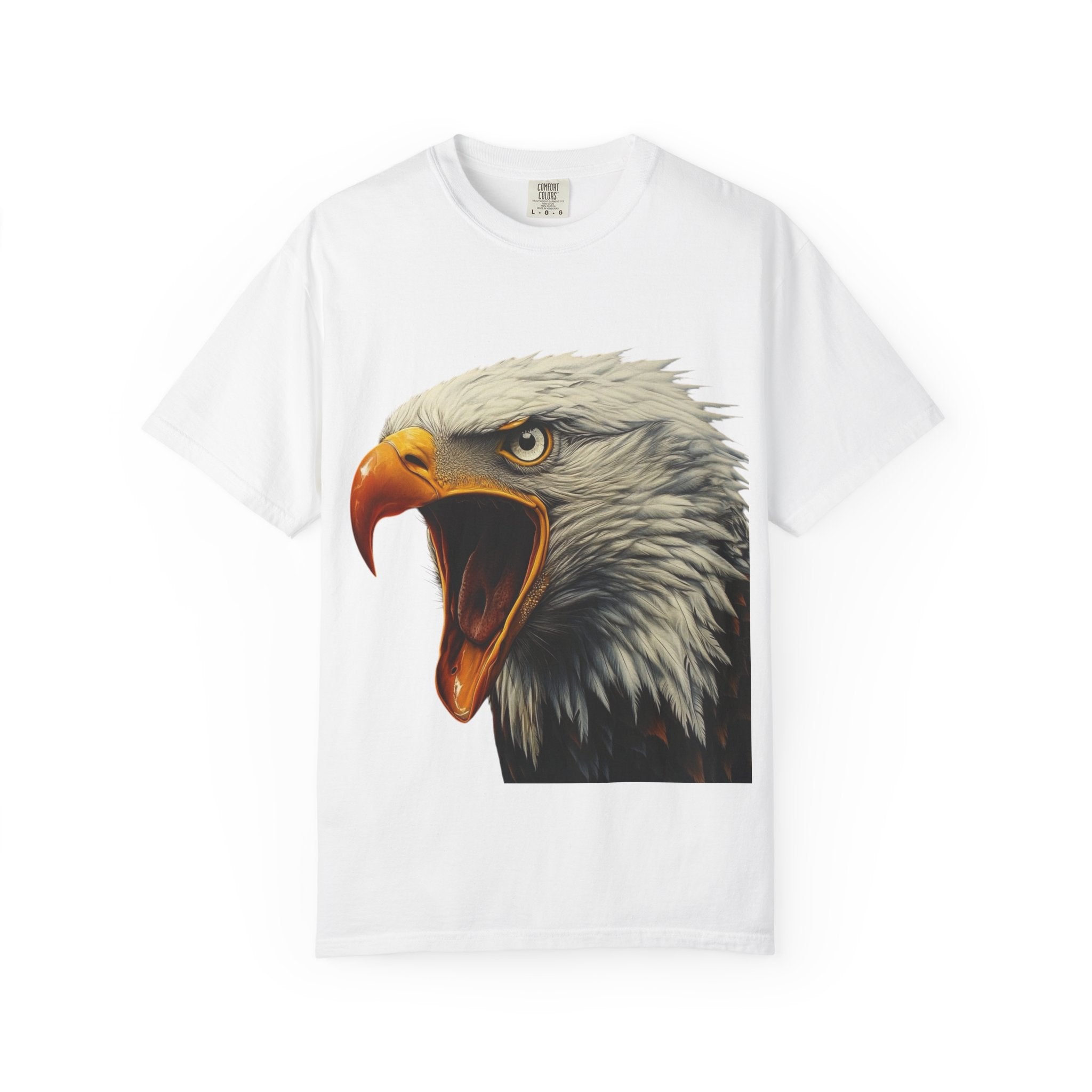 Bald Eagle Graphic T-Shirt – Patriotic Eagle Head & Perched Back Print