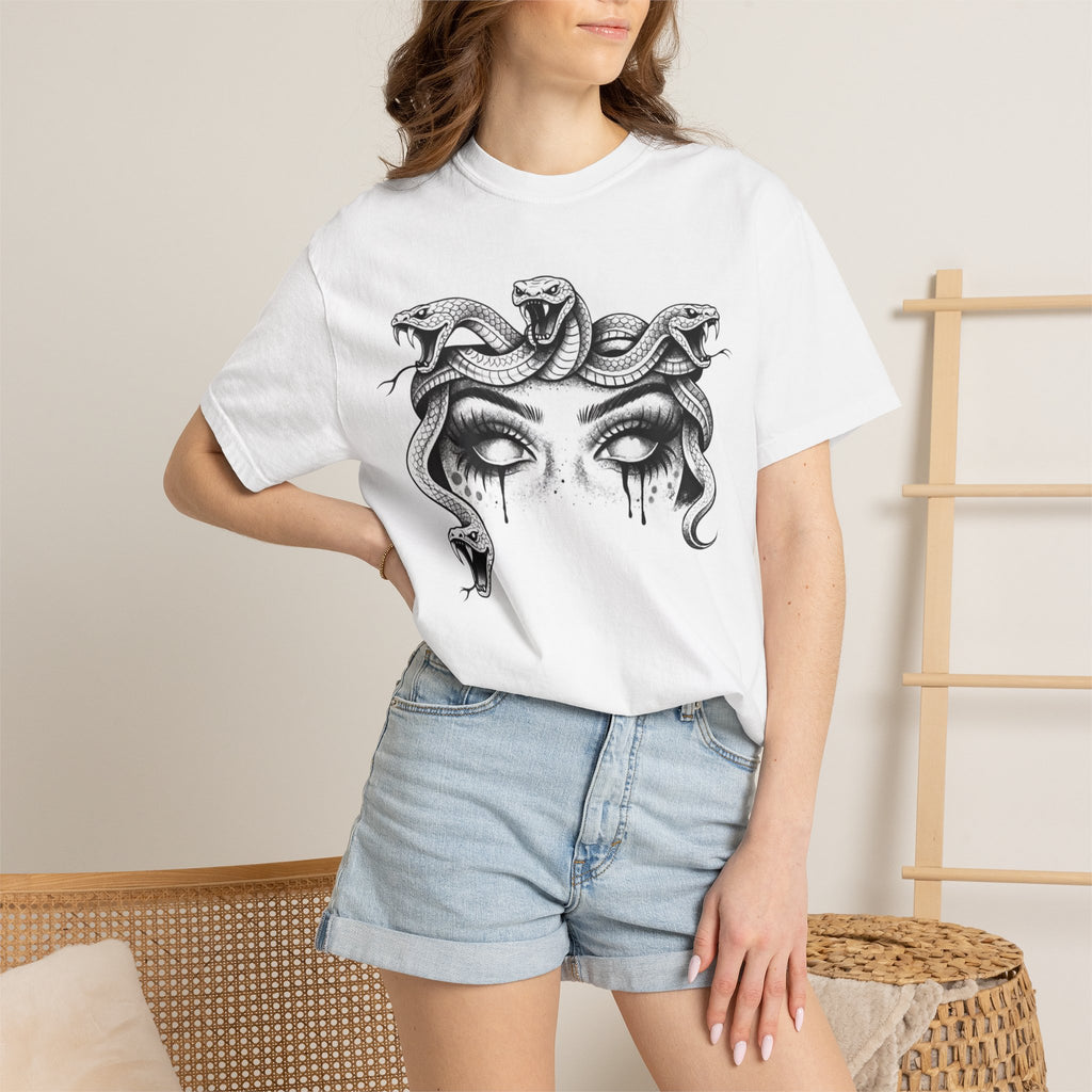 Medusa Eyes T-Shirt — Gothic Snake Head Graphic Tee