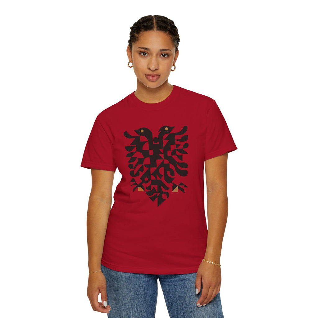 Albanian Double-Headed Eagle T-Shirt — Patriotic Albanian Flag Design