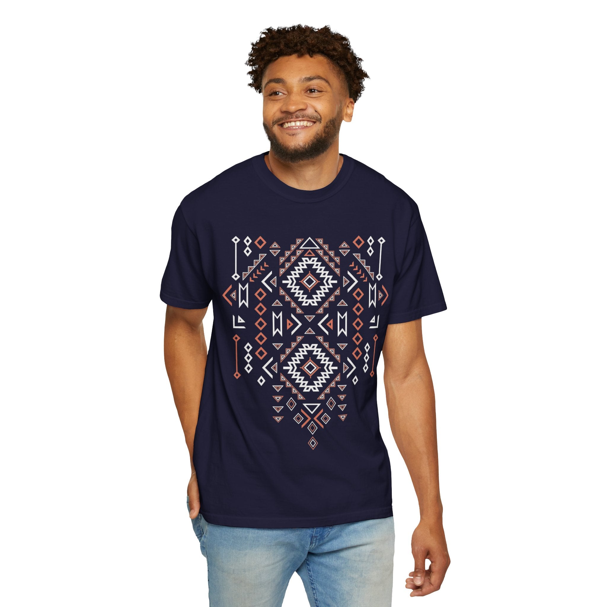 Aztec Geometric Tee — Southwestern Tribal Pattern T-Shirt