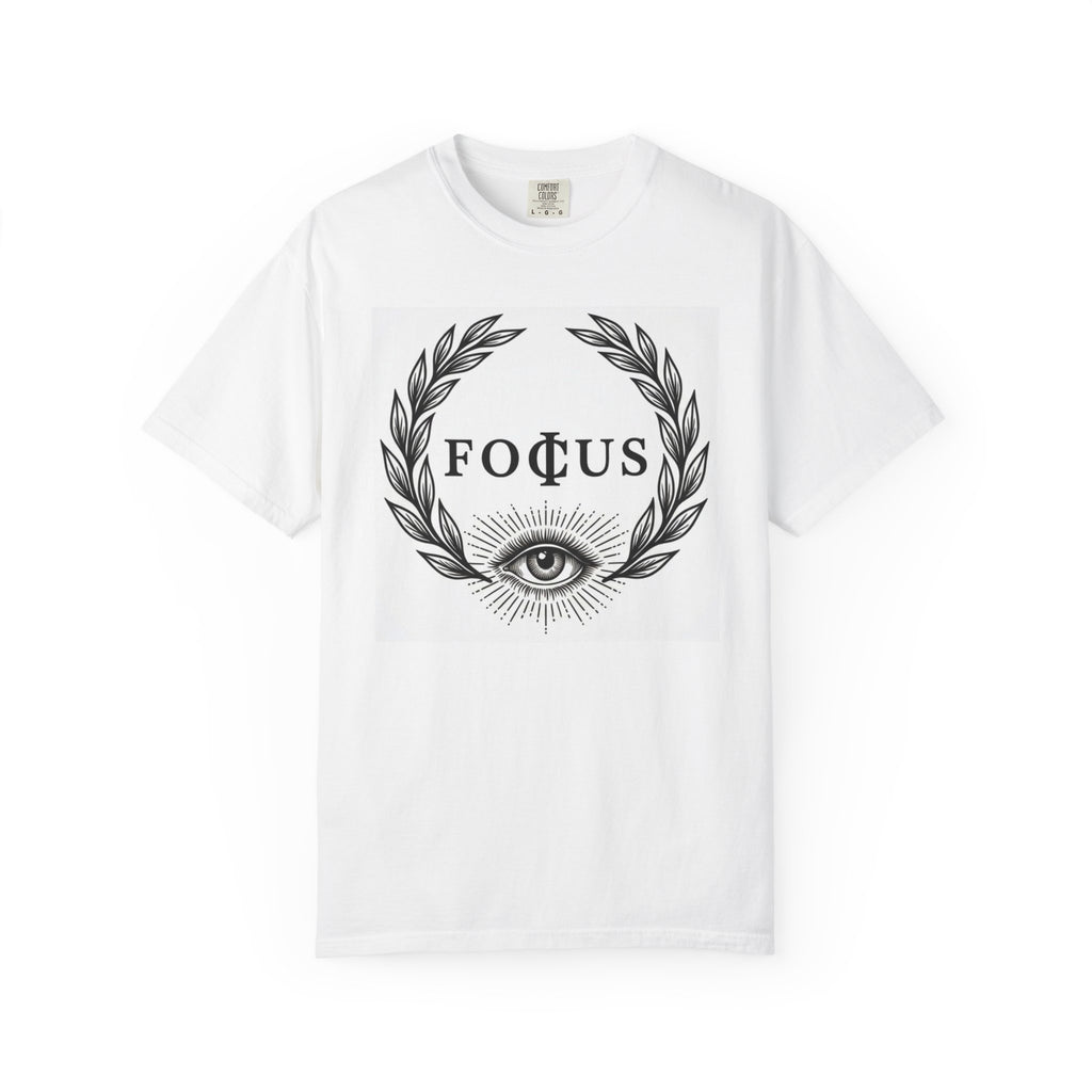 Focus Eye Laurel T-shirt | All-Seeing Eye Illustration, Motivational Typography
