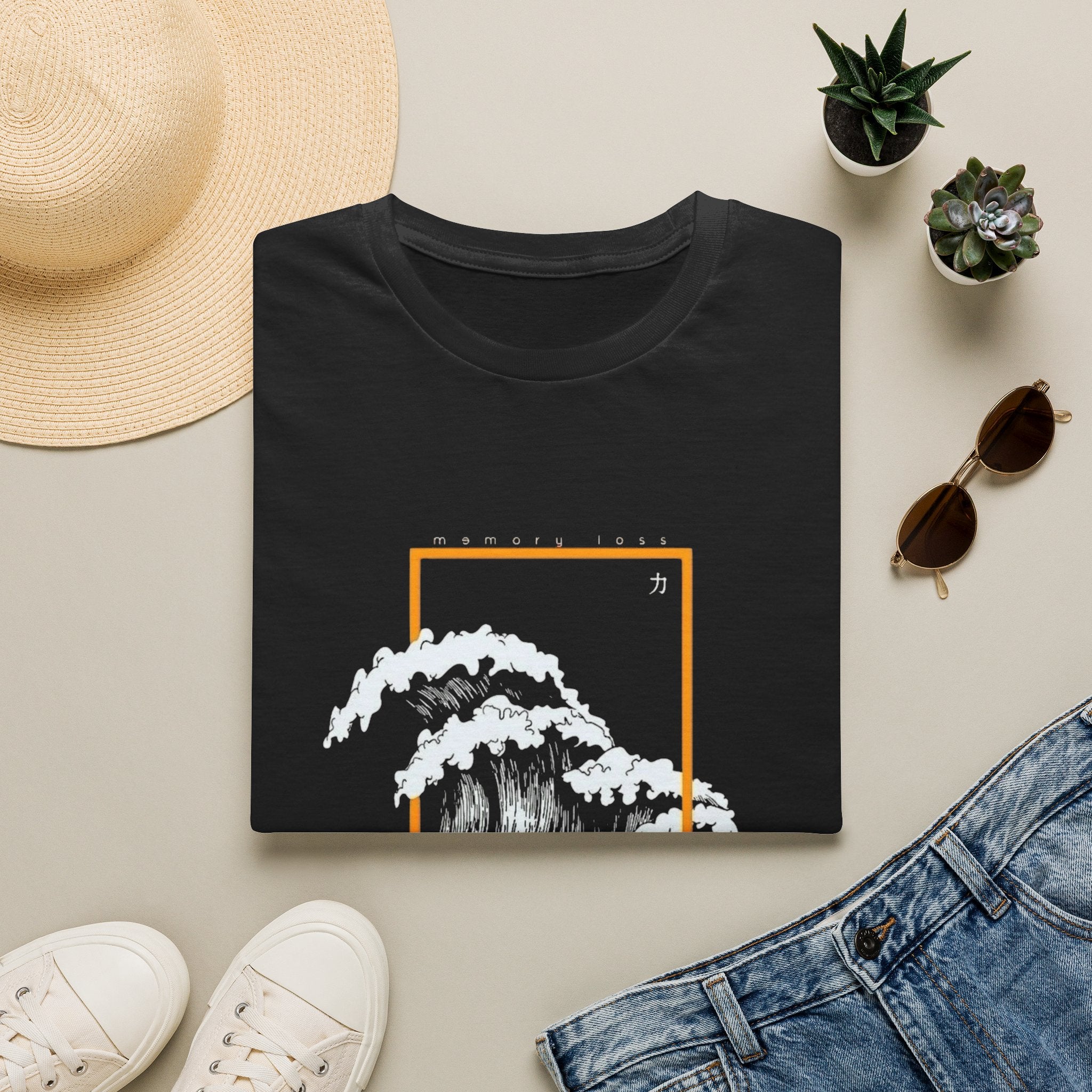 Wave Art T-Shirt — Stylized Japanese Great Wave Graphic Tee