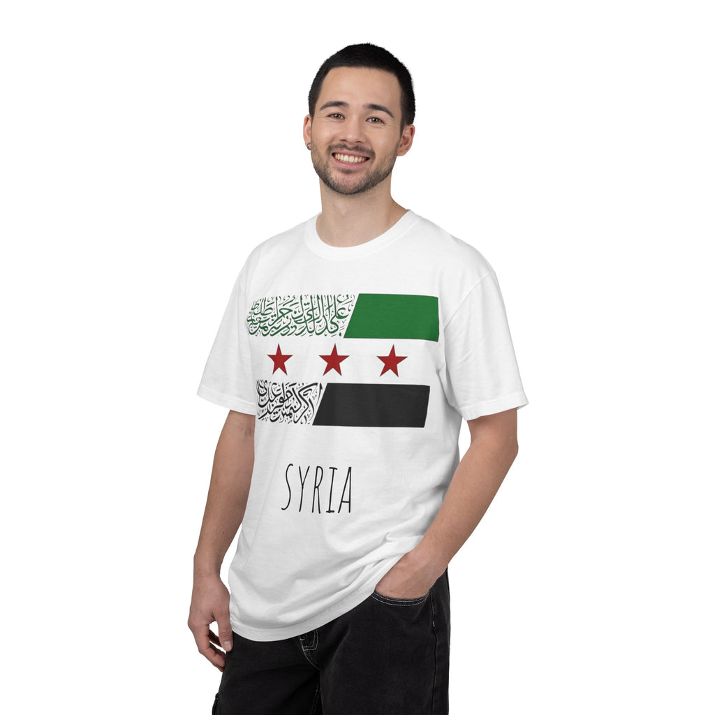 Syria Flag Graphic T-Shirt — Retro Arab Spring Stars Tee