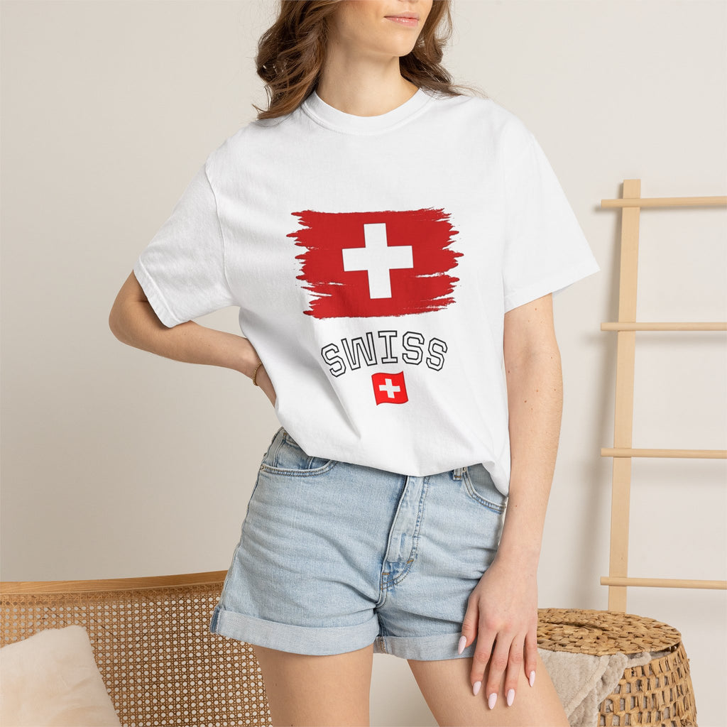 Swiss Flag T-Shirt — Swiss Crest Graphic Tee