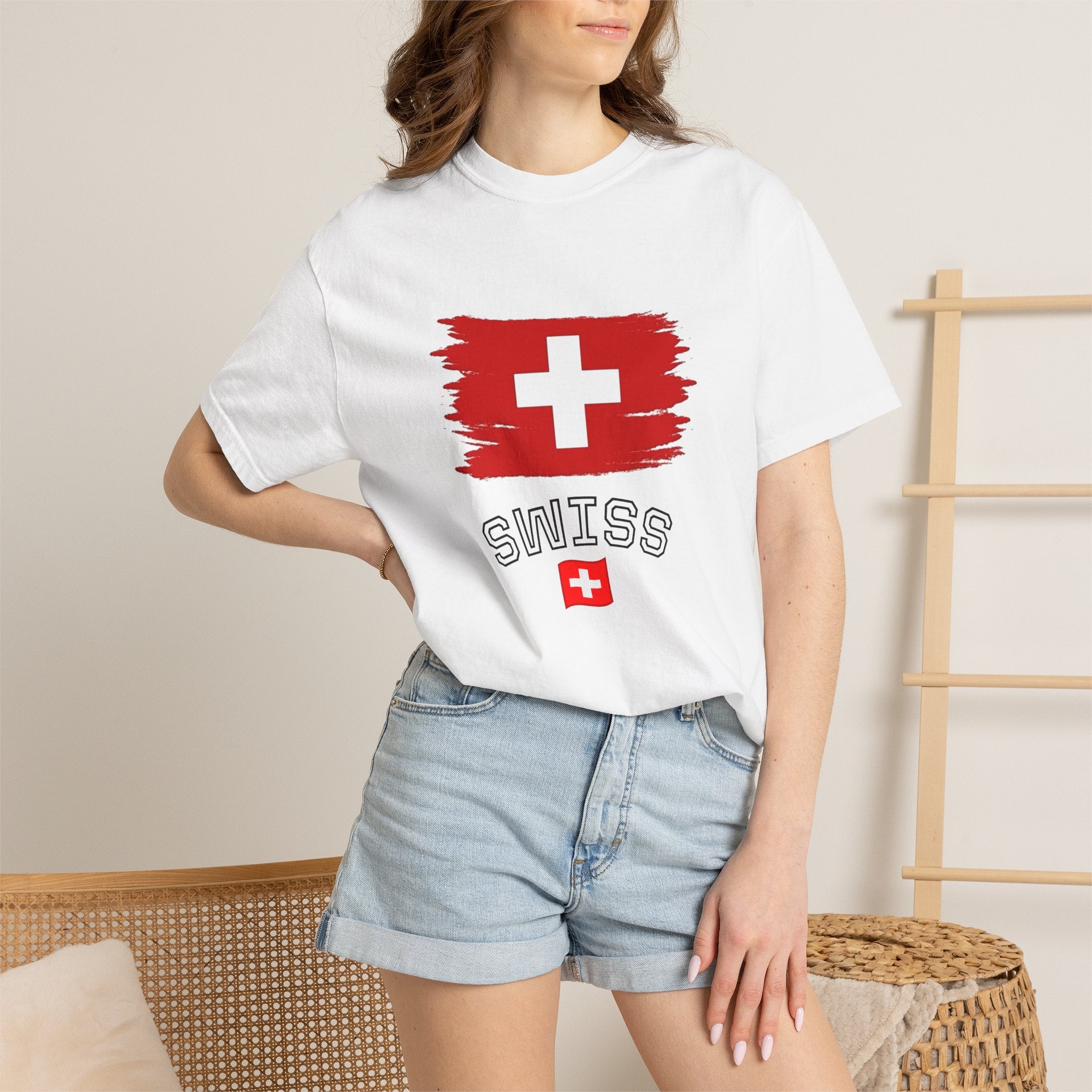 Swiss Flag T-Shirt — Swiss Crest Graphic Tee