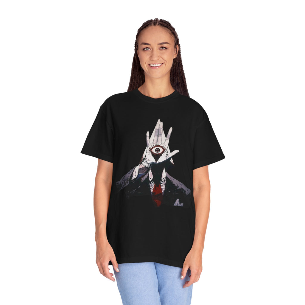 Occult Eye Graphic T-Shirt — All-Seeing Hand Illustration