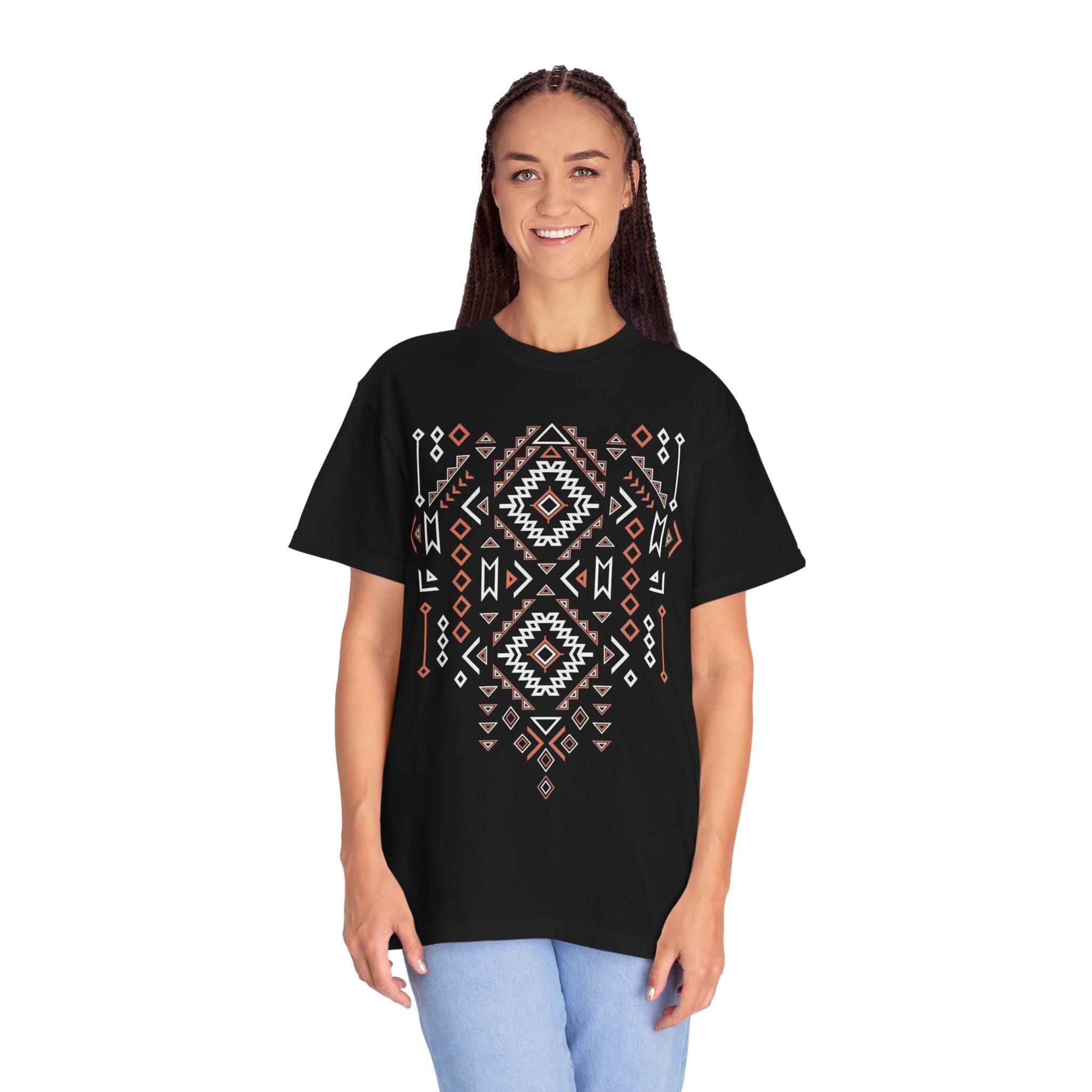Aztec Geometric Tee — Southwestern Tribal Pattern T-Shirt