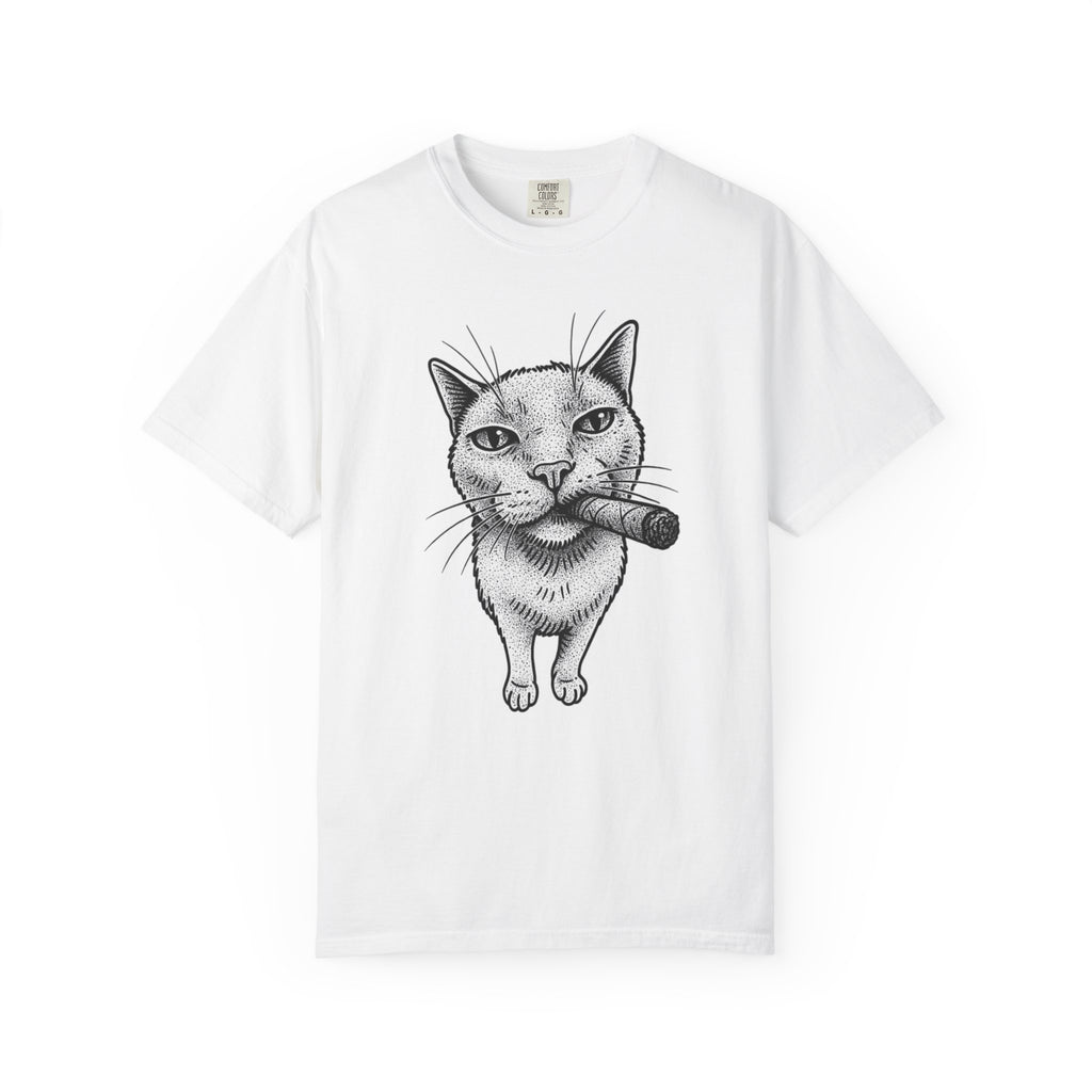 Zigarrenkatze T-Shirt – Grafik-T-Shirt „Don't Stop“.