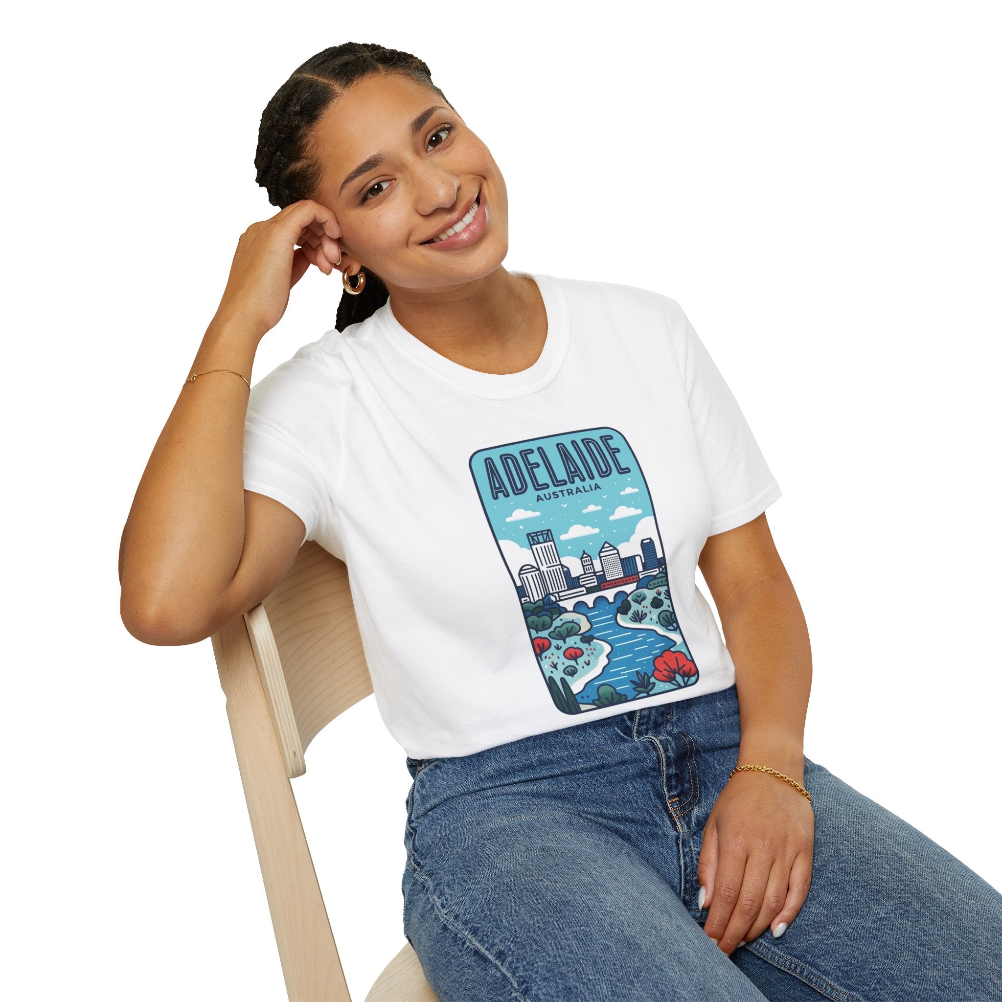 Adelaide Australia skyline graphic T-Shirt | City travel souvenir tee