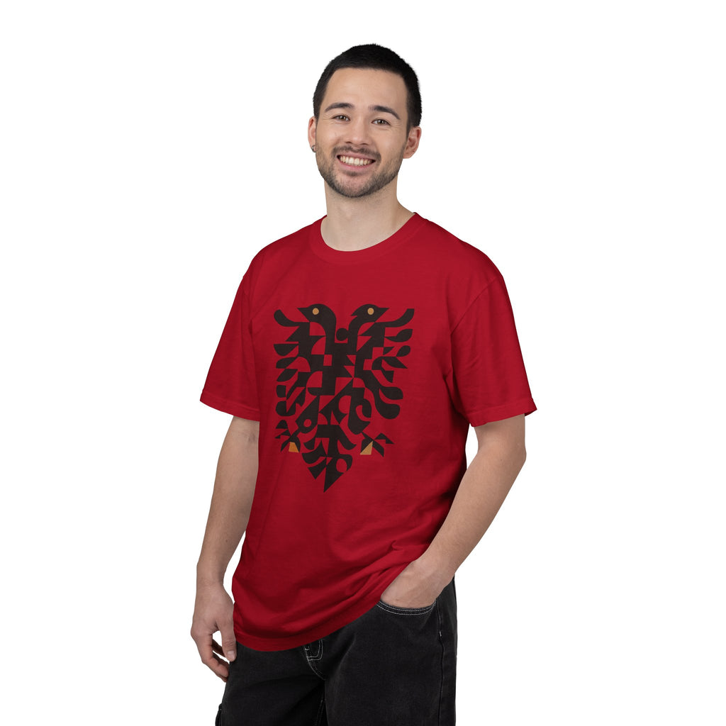 Albanian Double-Headed Eagle T-Shirt — Patriotic Albanian Flag Design