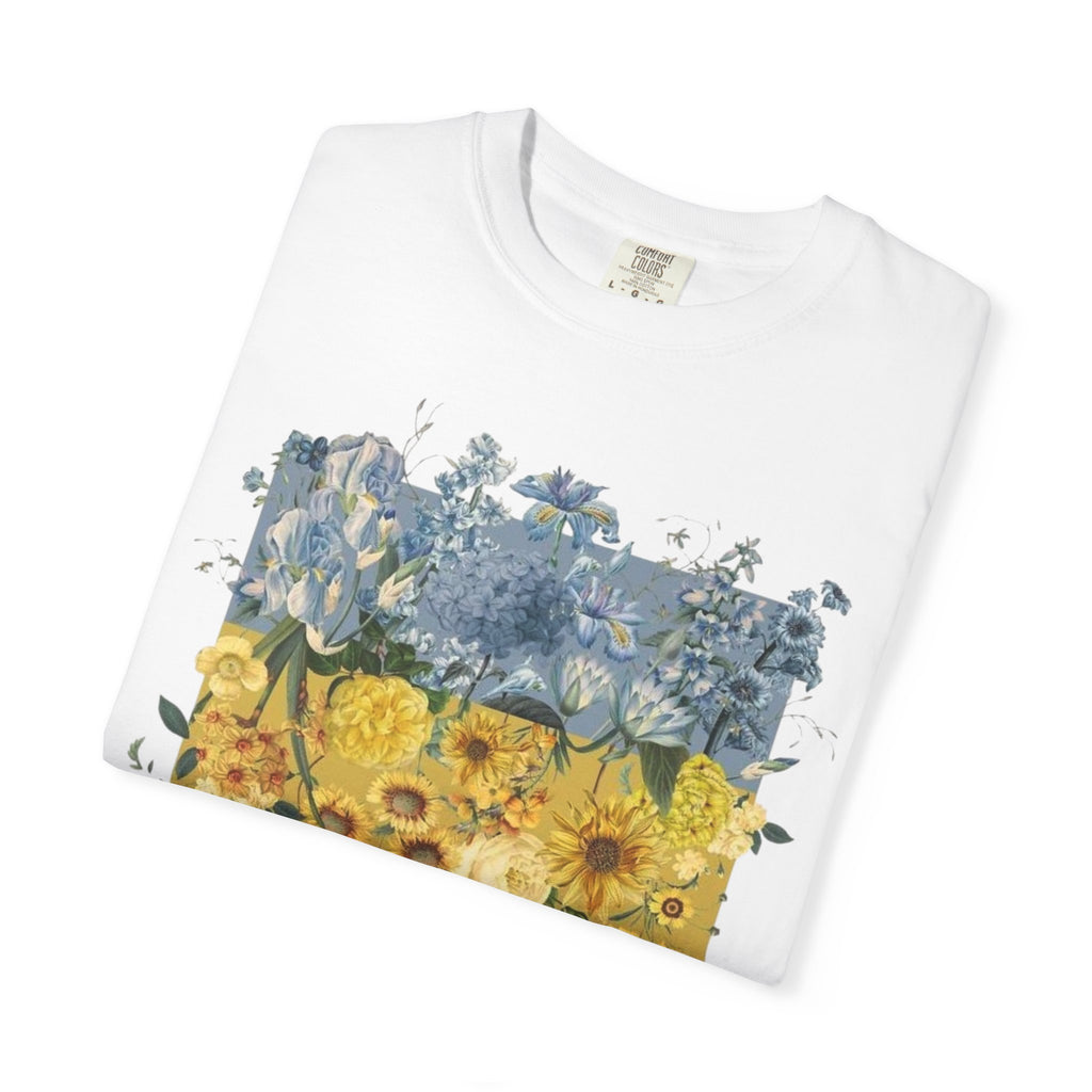 Sunflower & Wildflower Floral Flag T-Shirt