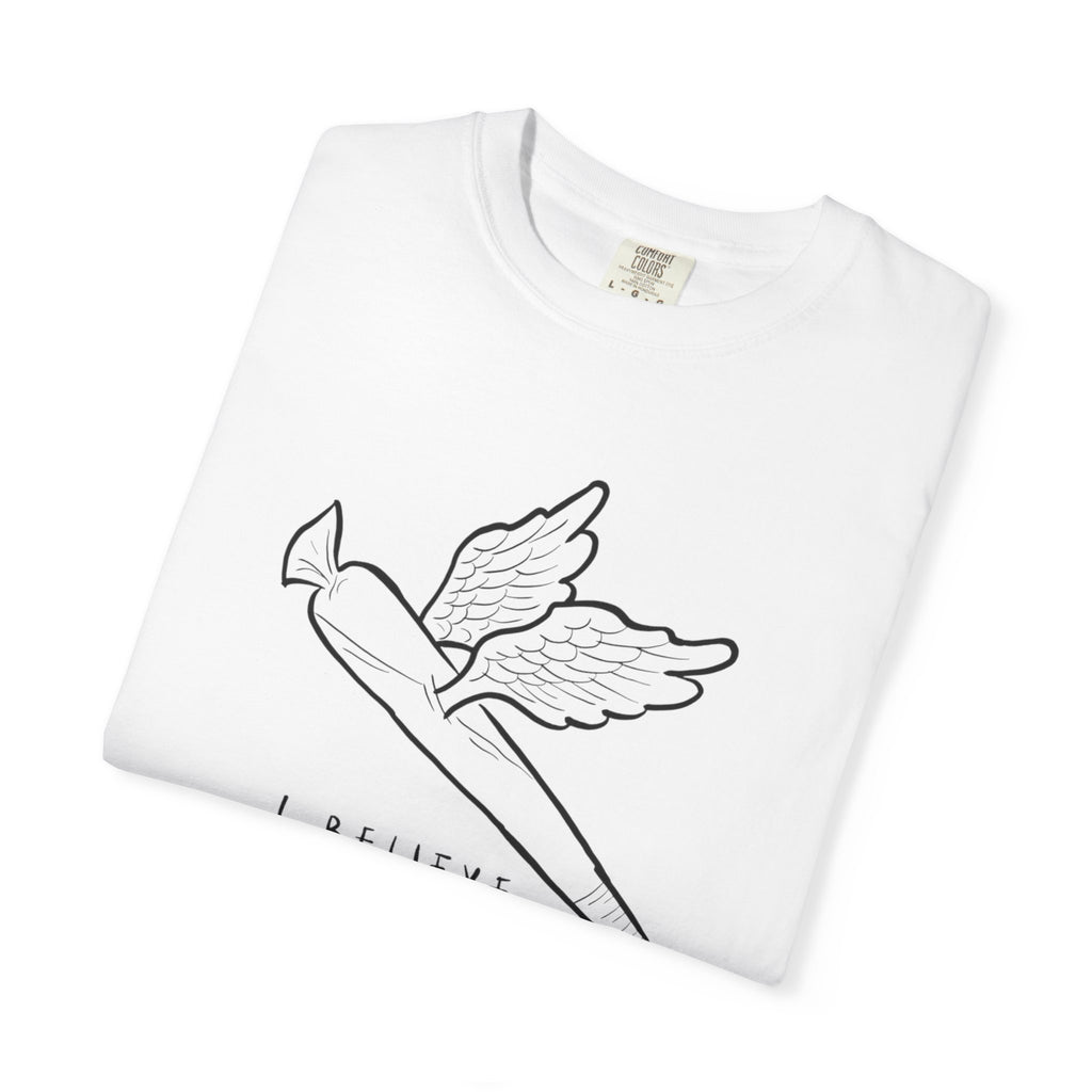 I Believe I Can Fly T-Shirt — Minimal Dove Sketch Tee