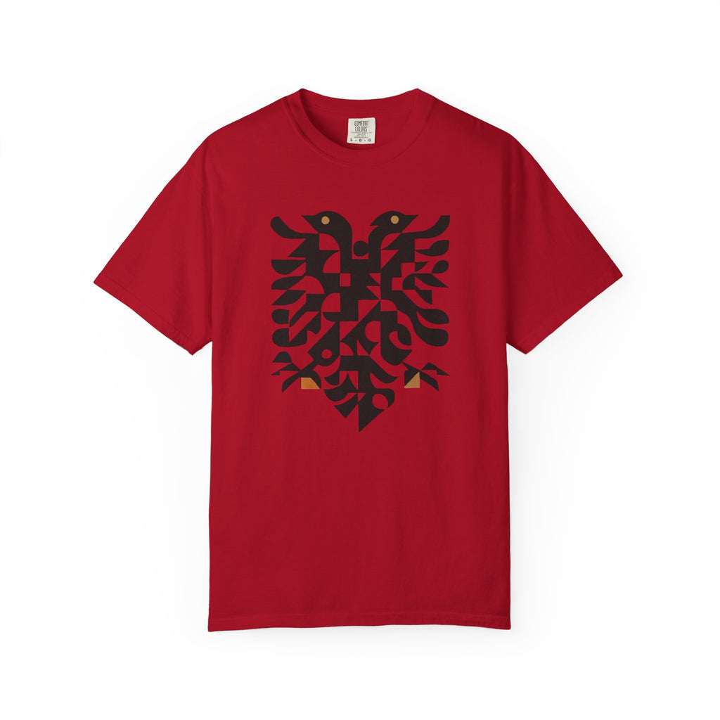 Albanian Double-Headed Eagle T-Shirt — Patriotic Albanian Flag Design
