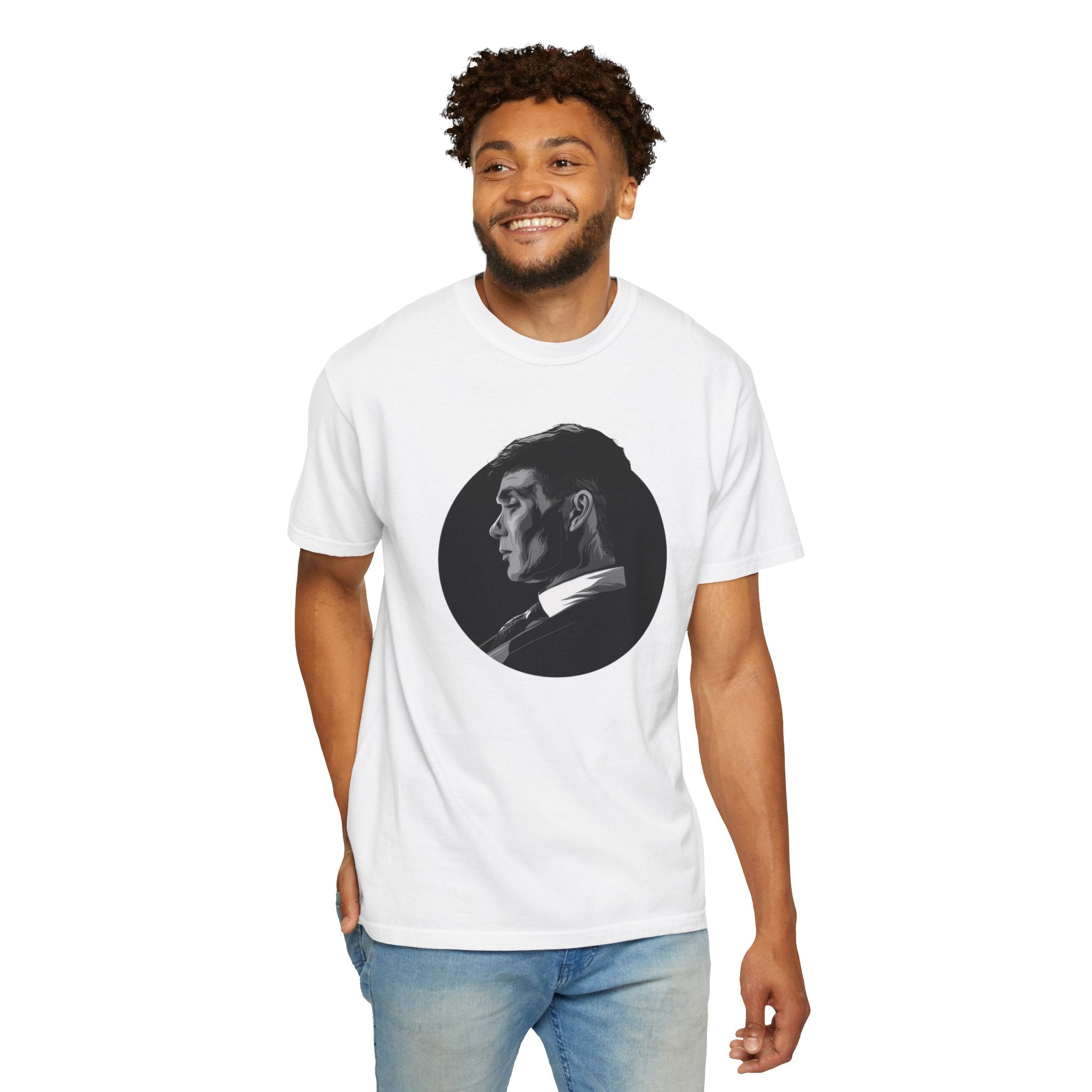 Men's Peaky Blinders Inspired Graphic T-Shirt — Vintage Tommy Shelby Portrait