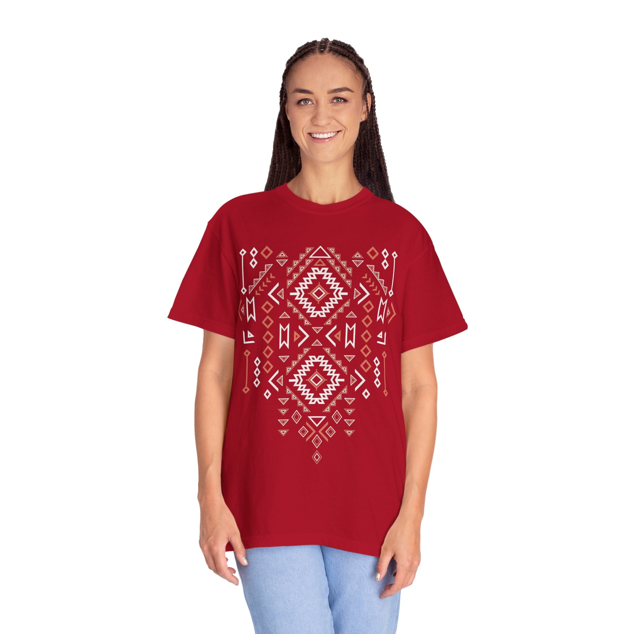 Aztec Geometric Tee — Southwestern Tribal Pattern T-Shirt