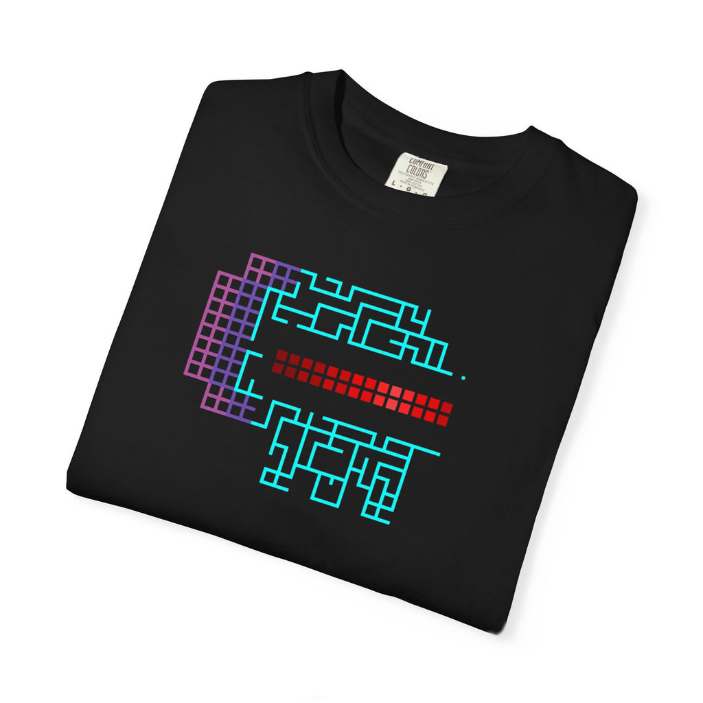 Retro Maze Pixel Pac-Man T-shirt | Neon Gamer Arcade Tee