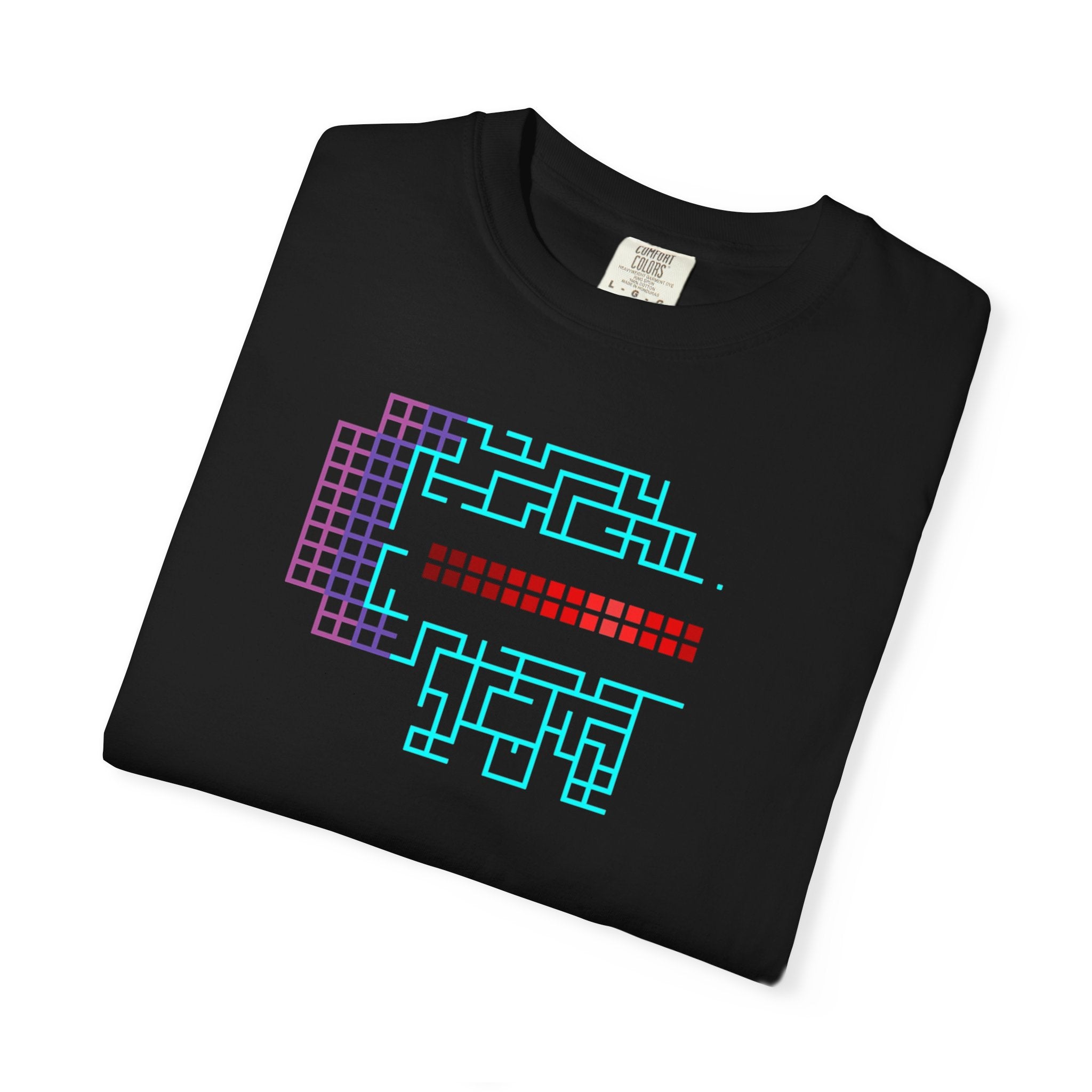 Retro Maze Pixel Pac-Man T-shirt | Neon Gamer Arcade Tee