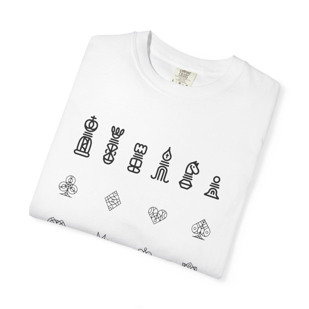 Minimalist Chess Pieces T-Shirt | Line Art Chess Icons