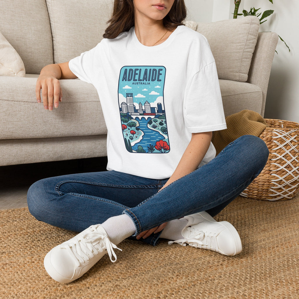 Adelaide Australia skyline graphic T-Shirt | City travel souvenir tee