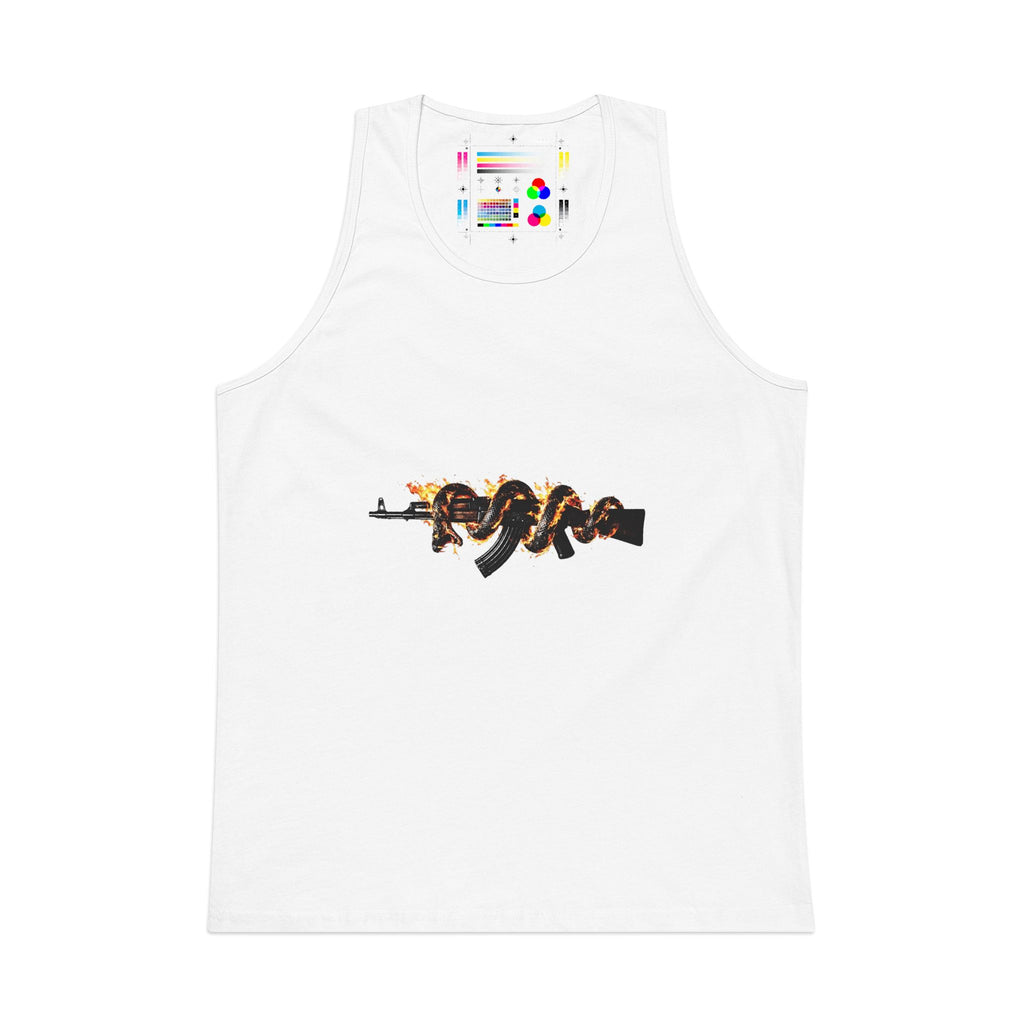 Raven Graphic Tank Top — Bold Crow Design with Red Accent