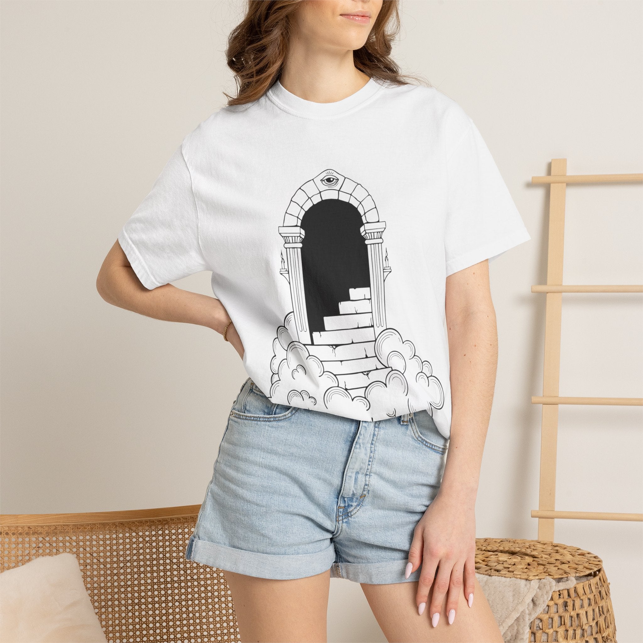 T-Shirt - Stairway to the Clouds Archway Illustration