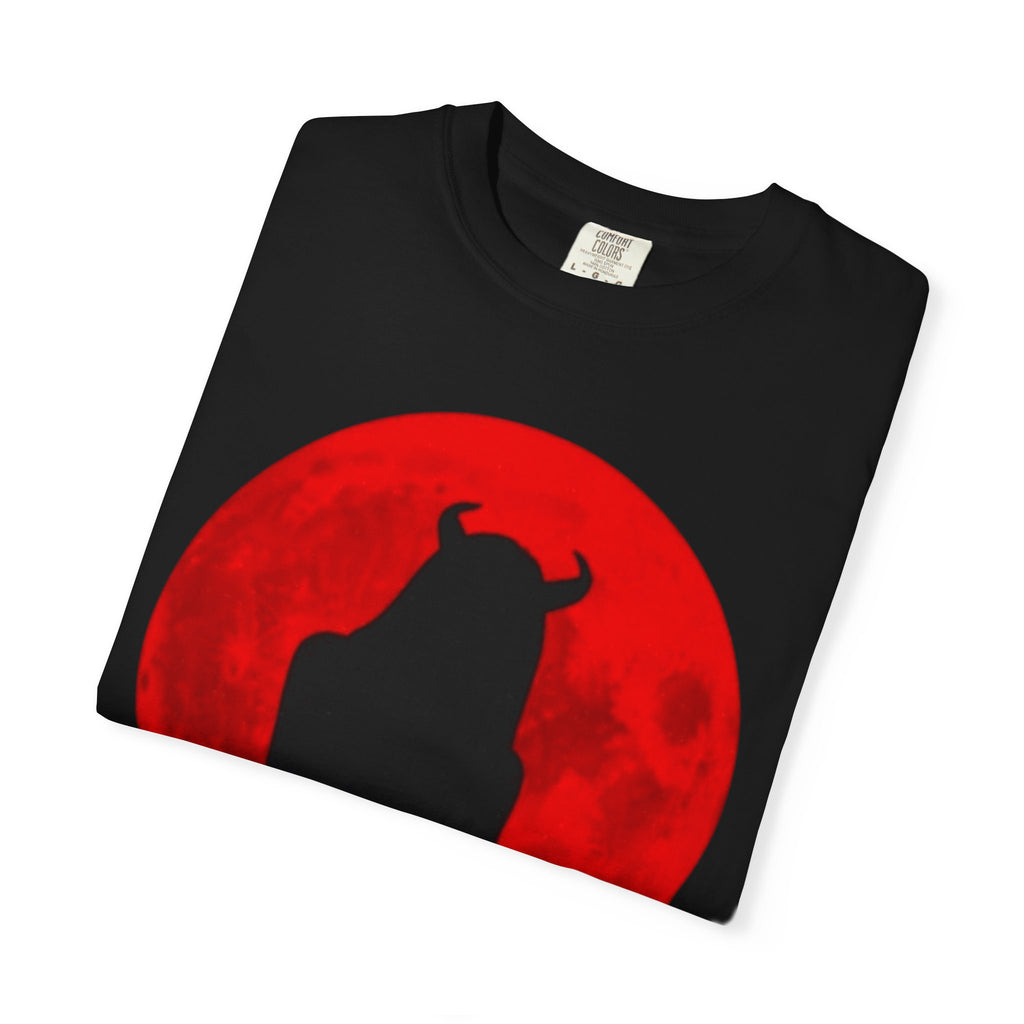 Devil Silhouette T-Shirt — Red Moon Horror Graphic Tee