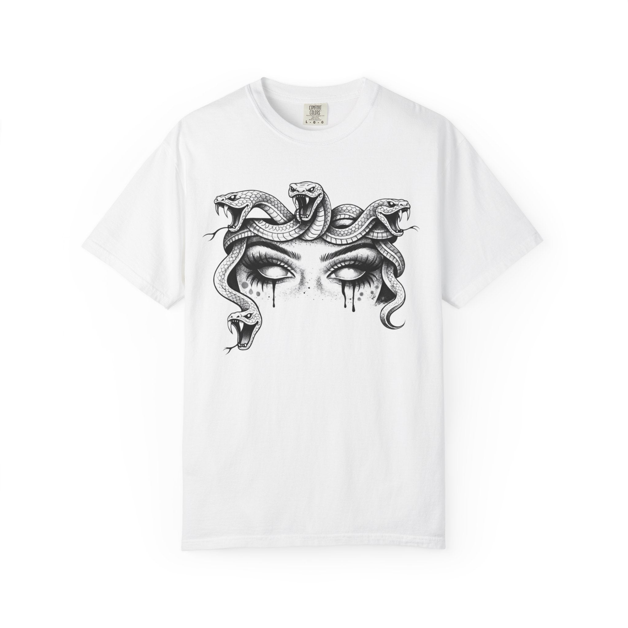 Medusa Eyes T-Shirt — Gothic Snake Head Graphic Tee