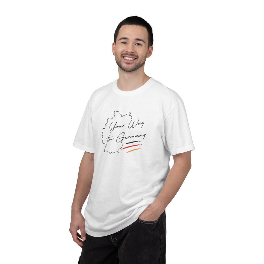 Your Way to Germany T-Shirt — Map Design with Script Text